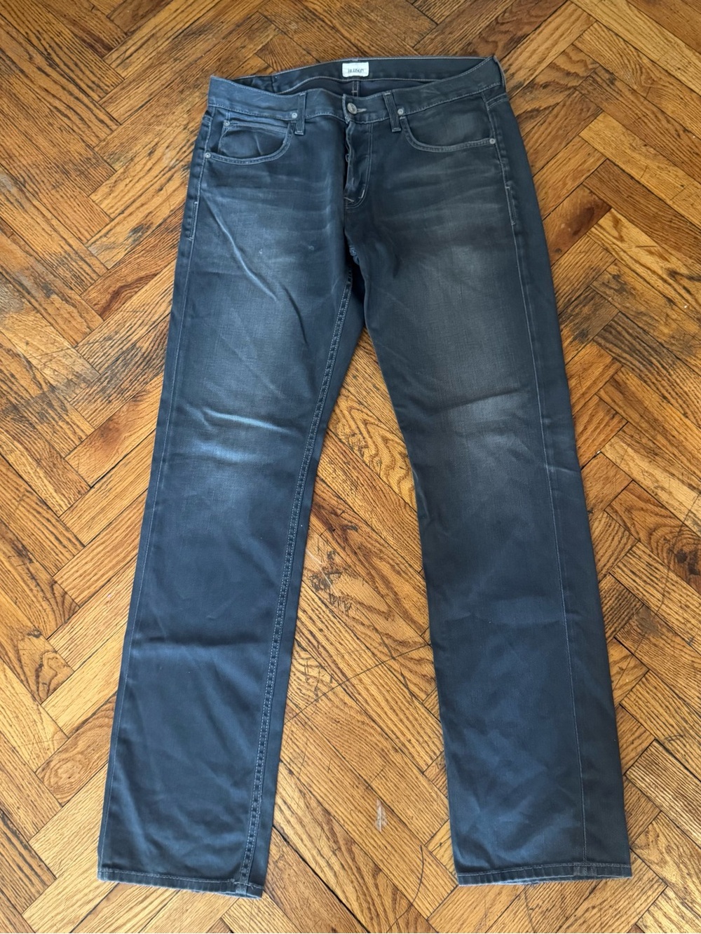 Men’s Hudson Jeans USA Straight Leg Size 33 Black Washed. EUC